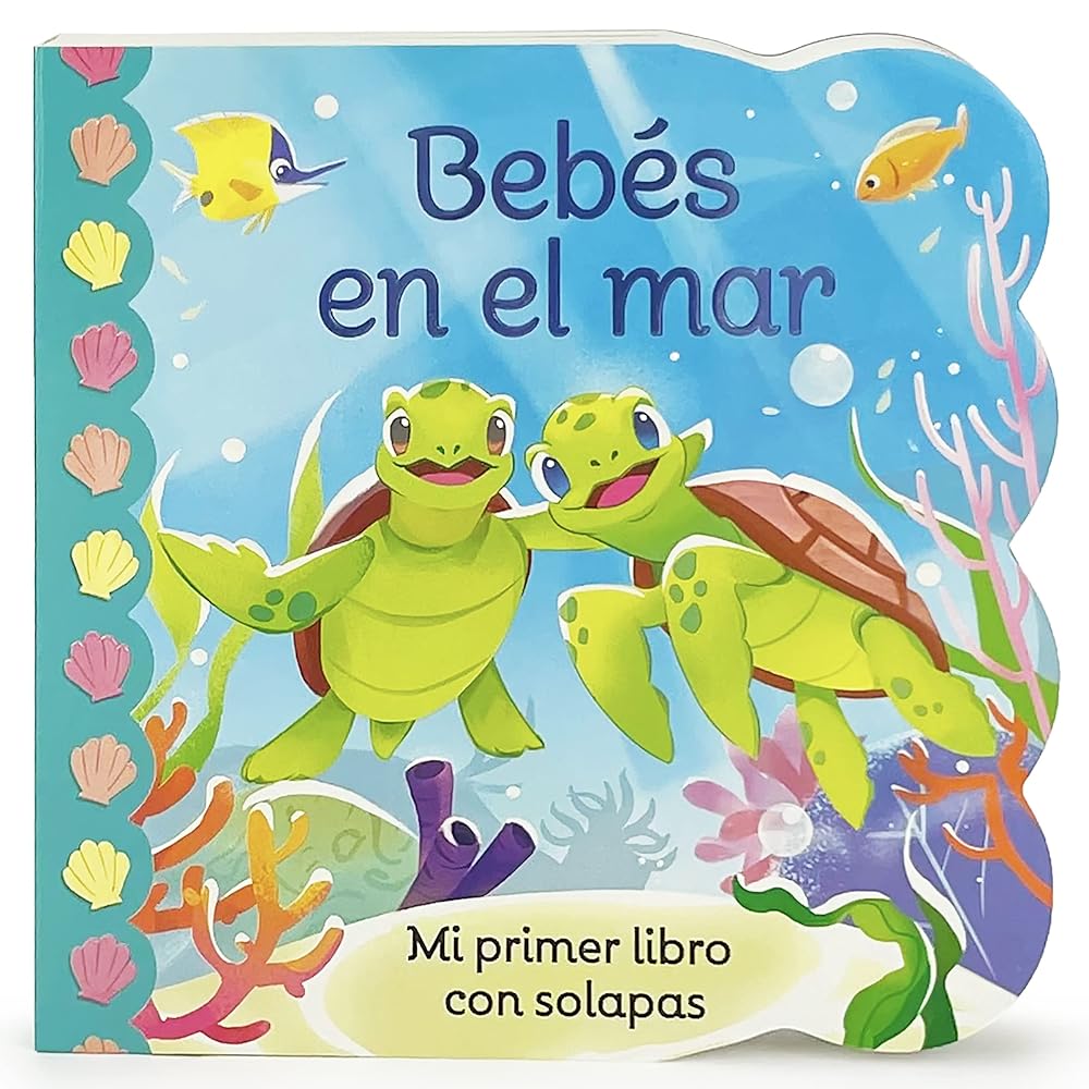 Bebés en el Mar / Babies in the Ocean Children's Lift-a-Flap Board Book, Ages 1-3 (Spanish Edition) cover image