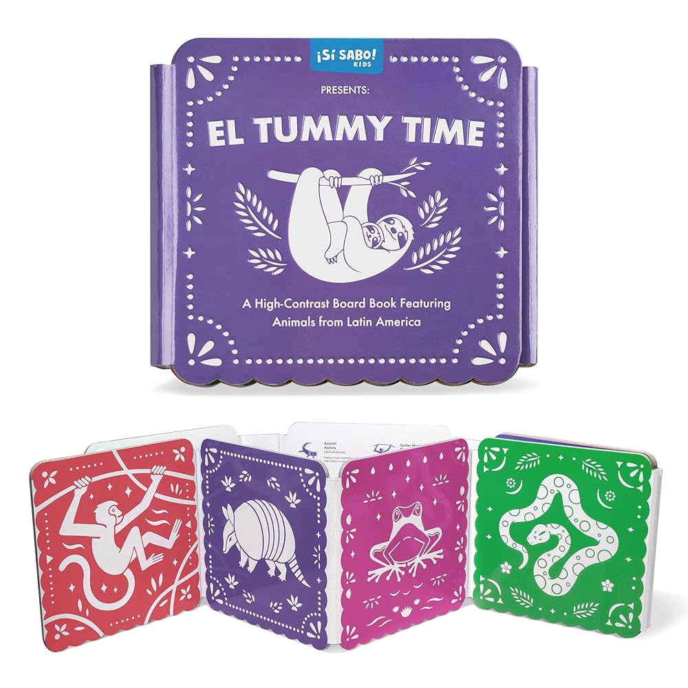 El Tummy Time: A High-Contrast Board Book Featuring Animals from Latin America (Sí Sabo Kids) cover image