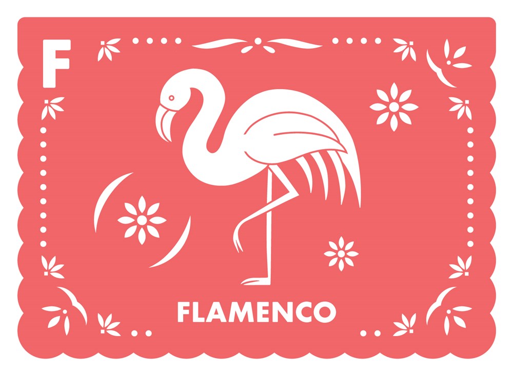 Spanish-English ABC Flash Cards: 27 Bilingual Alphabet Flash Cards Featuring Latin American Animals in a Papel Picado Design (Sí Sabo Kids)