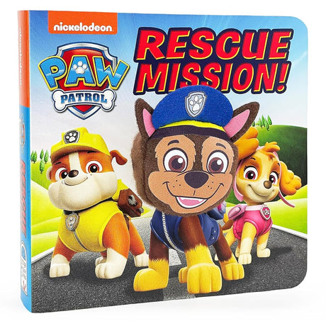 Paw Patrol Rescue Mission; Chase Finger Puppet Children’s Board Book cover image