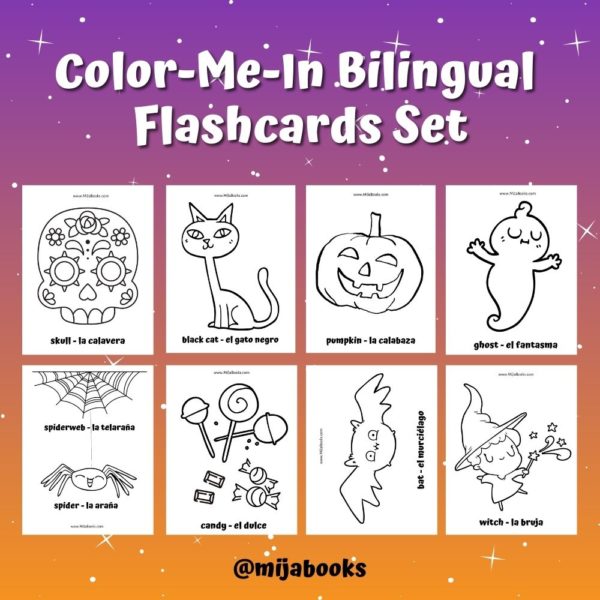 Bilingual Halloween Flash Cards