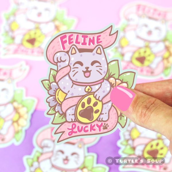 Feline Lucky Sticker